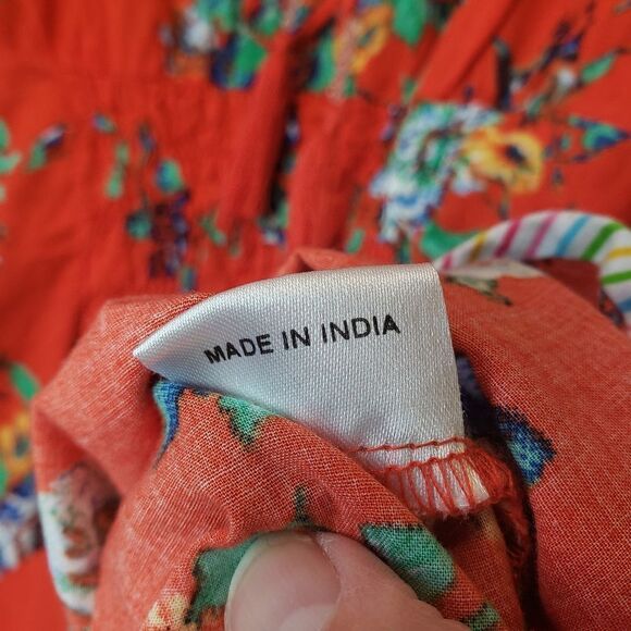 RUBY YAYA Floral Boho Top Made in India Small - Picture 7 of 10